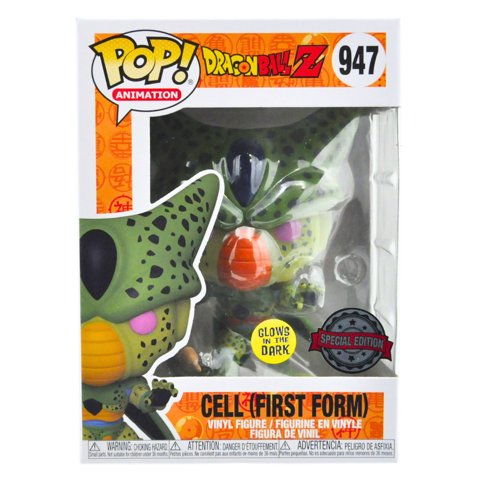 Funko Pop! Cell (First Form) Glow in the Dark Exclusive - Dragon Ball Z Collectible Figure for Anime Fans & Home Decor