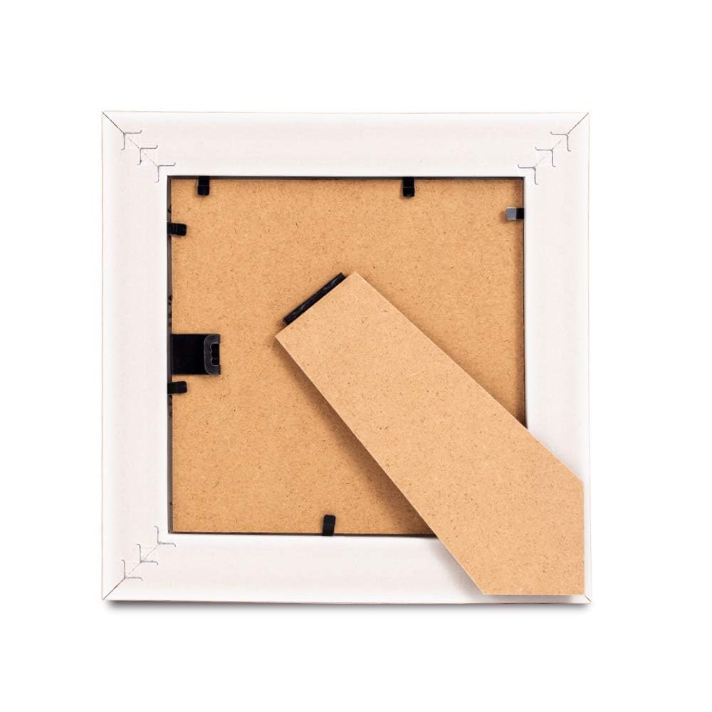 Premium Wooden 6x6 Inch Square Picture Frames with Shatterproof Acrylic - Set of 2 (Wall Mount & Tabletop Display) - Perfect for Baby Photos, Wedding Portraits, Family Memories & Christmas Gifts - Ideal for Home Decor, Office Display, and Special Occasions