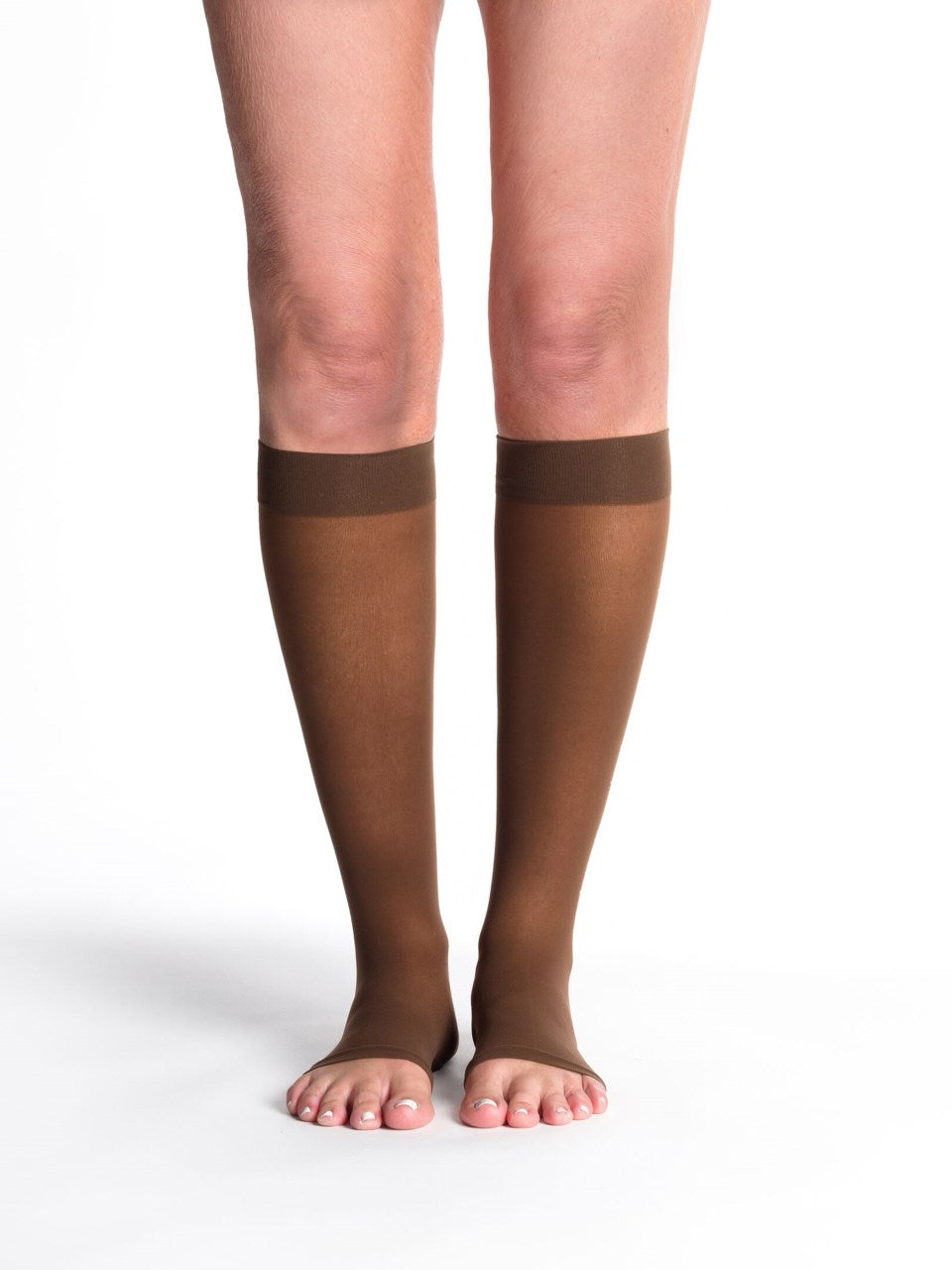 Sigvaris Sheer Calf 20-30 mmHg Women's Open Toe Compression Stockings - Medical Support for Varicose Veins & Swelling Relief - Perfect for Travel, Pregnancy & Daily Wear