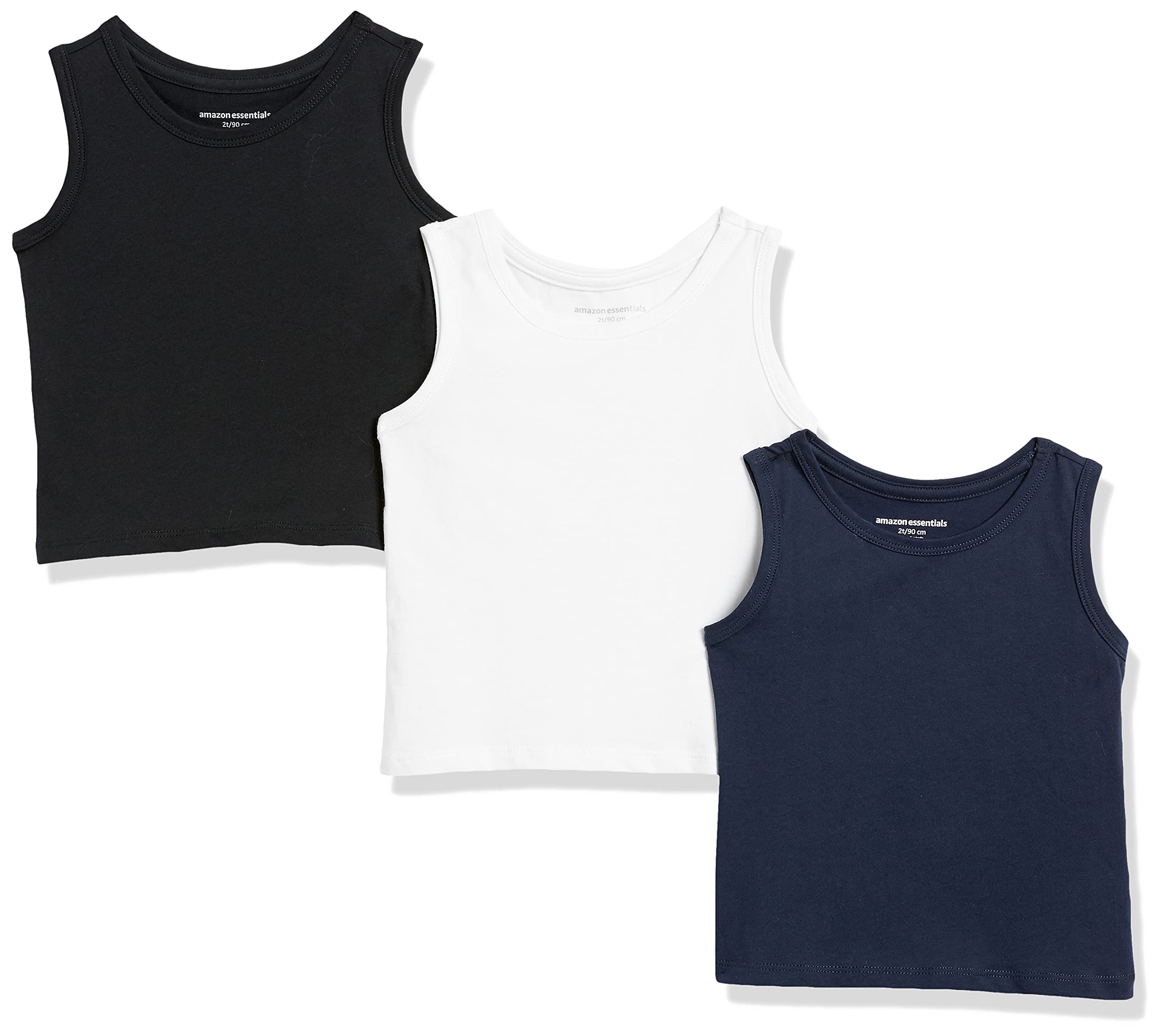Amazon Essentials Boys and Toddlers' Sleeveless Tank Tops - Soft Cotton Multipack (2/3/5-Pack) for Summer Play, Beach Outings & Casual Wear