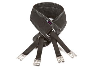 HyCOMFORT Humane Waffle Girth Horse Cinch - Adjustable Black/Brown Sizes for Comfort & Safety | Perfect for Trail Riding & Dressage