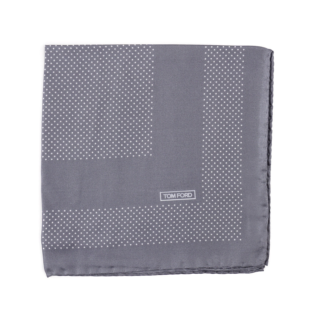 Tom Ford Silk Pocket Square - Luxury Dot Print Design for Men's Suits, Tuxedos & Formal Occasions