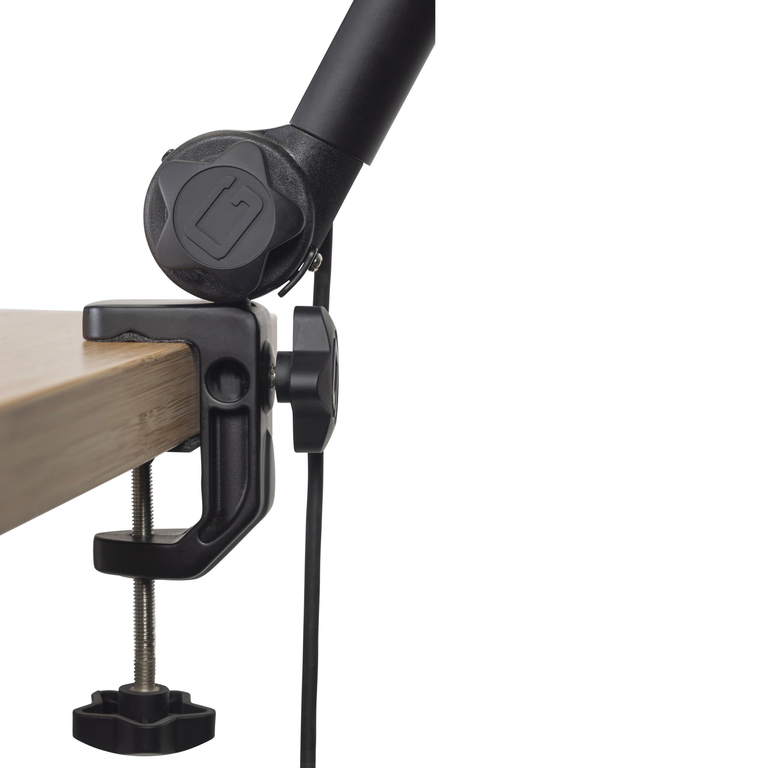 Gator Frameworks GFWBCBM3000 Deluxe Desk-Mounted Broadcast Microphone Boom Stand - Adjustable XLR Mic Arm for Podcasting, Streaming, Voice Recording & Home Studio Setup - Perfect for Podcasters, Gamers & Content Creators