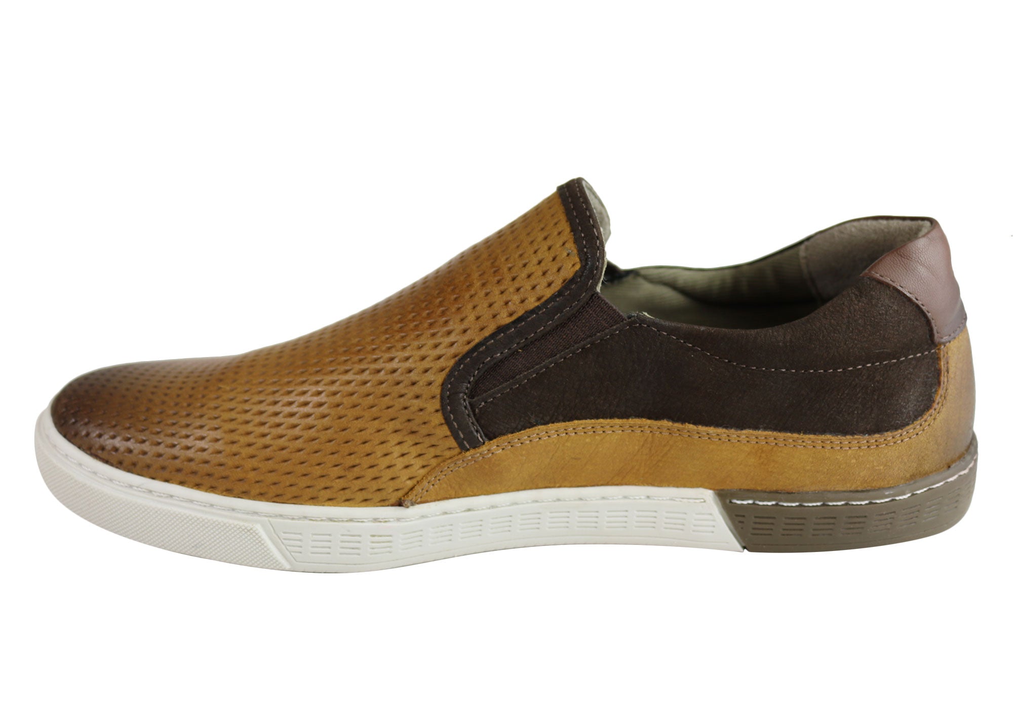Ferricelli Kelvin Men's Leather Slip-On Casual Loafers - Handmade in Brazil - Perfect for Business Casual, Office & Weekend Wear