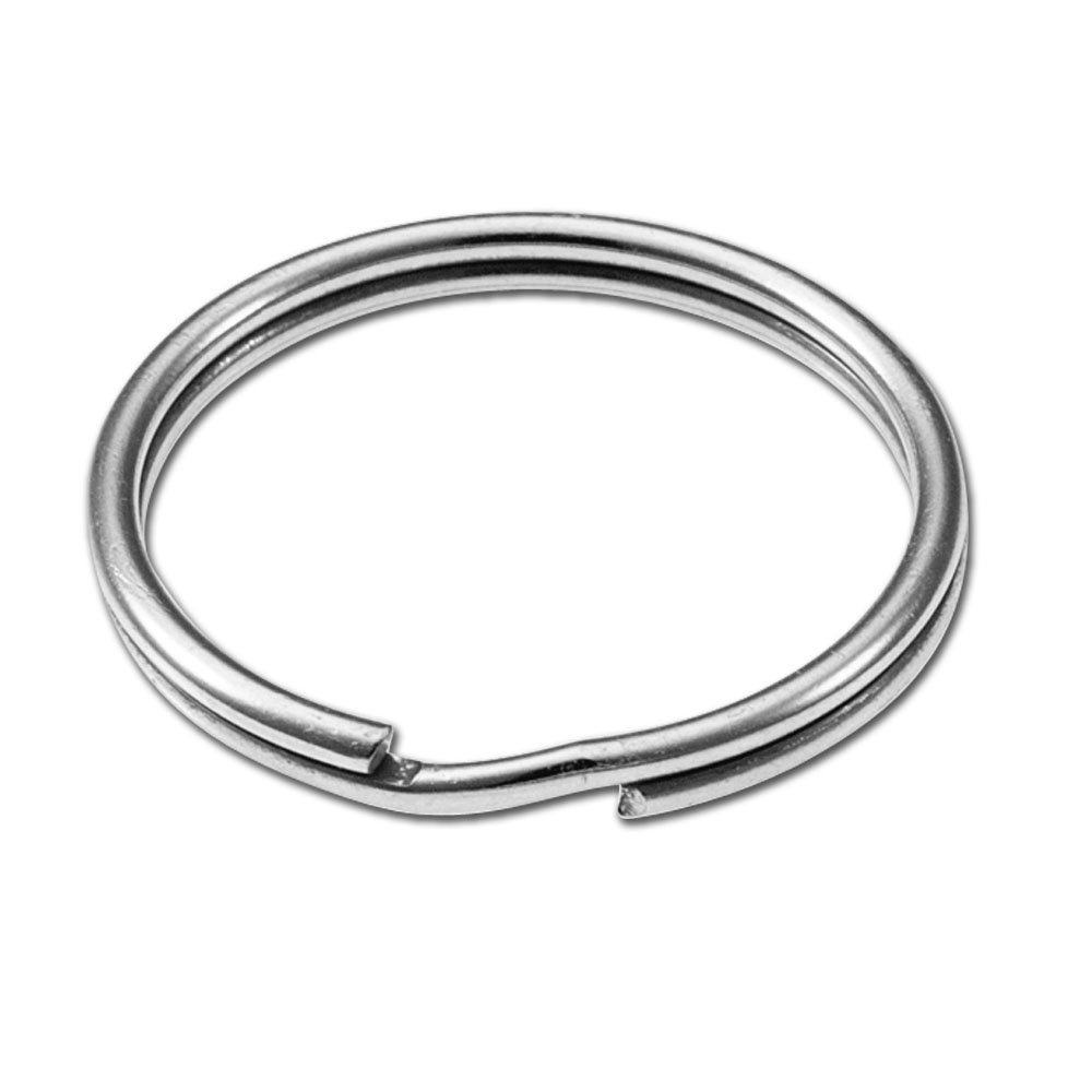 Heavy Duty Nickel-Plated Key Ring for Cars & Crafts - 2 Pack