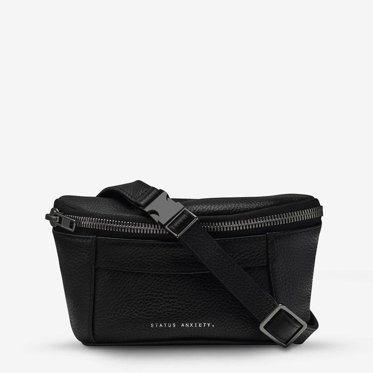 Best Lies Bum Bag (Black) - Waterproof Waist Pack for Travel, Hiking & Running - Hands-Free Crossbody Fanny Pack for Men & Women