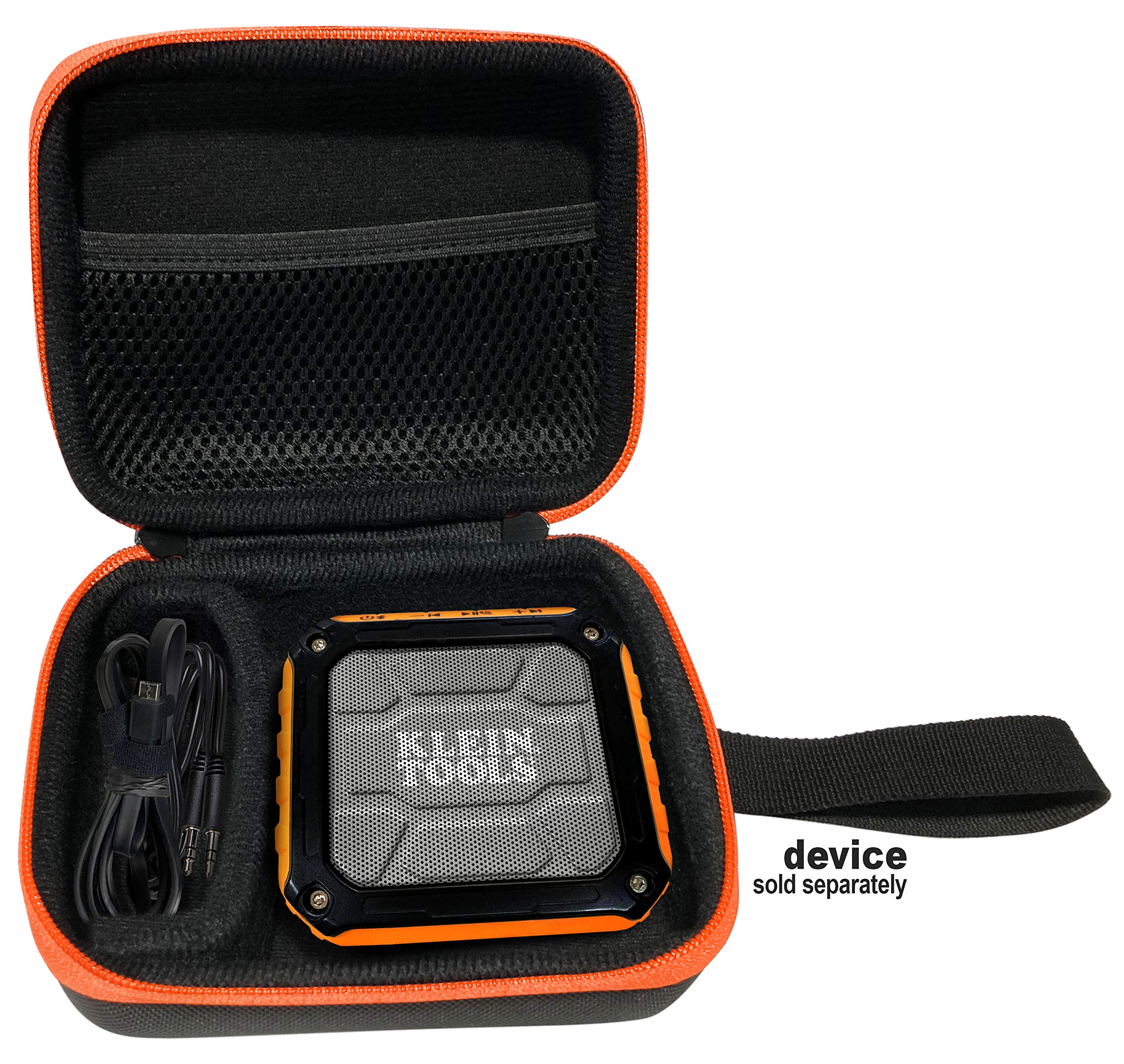 GETGEAR Protective Case for Klein Tools AEPJS1 Wireless Speaker - Lightweight Durable Cover with Custom Compartments for Speaker & Cord, Wrist Strap Included - Perfect for Job Sites, Outdoor Work & Construction Use