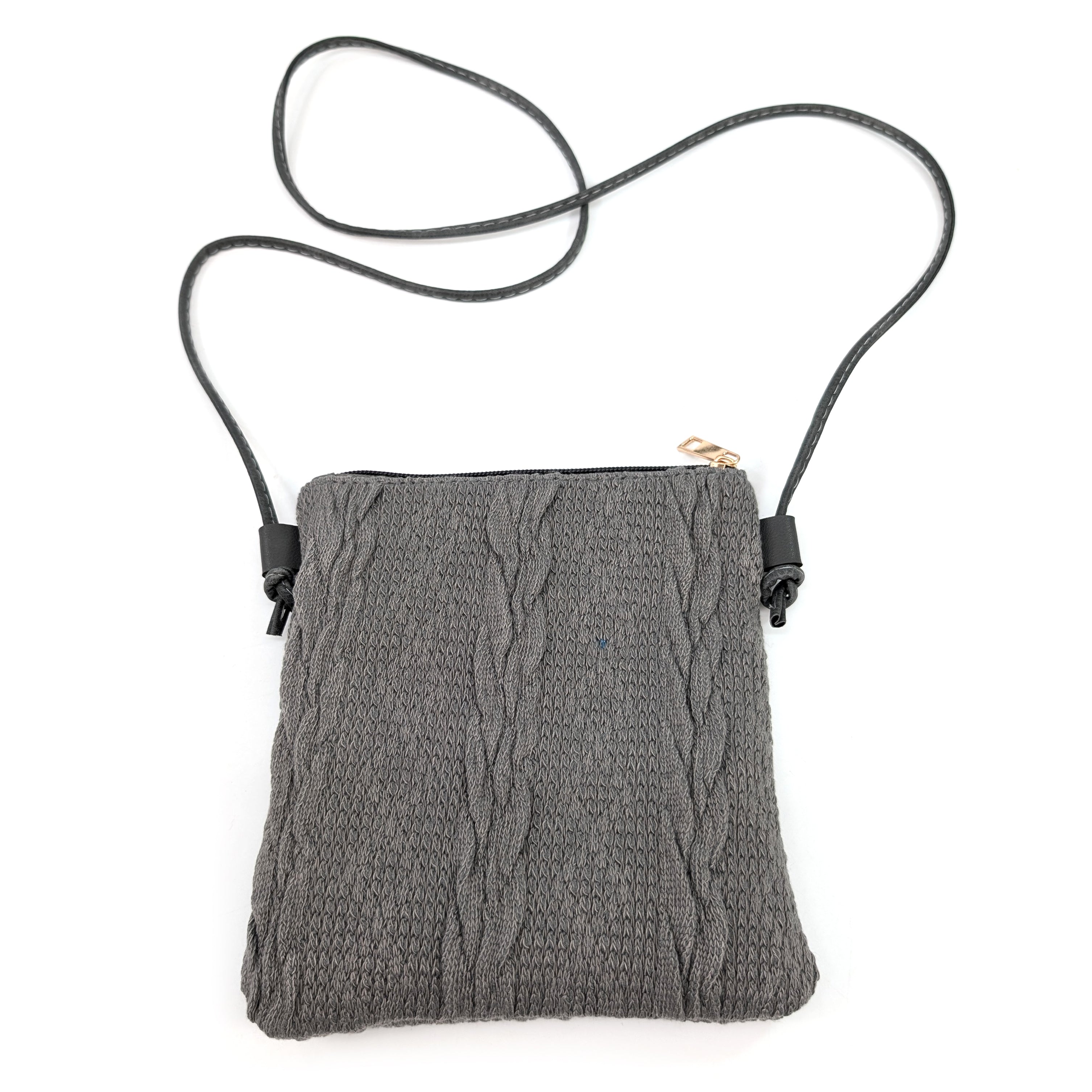 Stylish Dark Grey Knitted Crossbody Bag for Women - Perfect for Travel, Shopping & Everyday Use