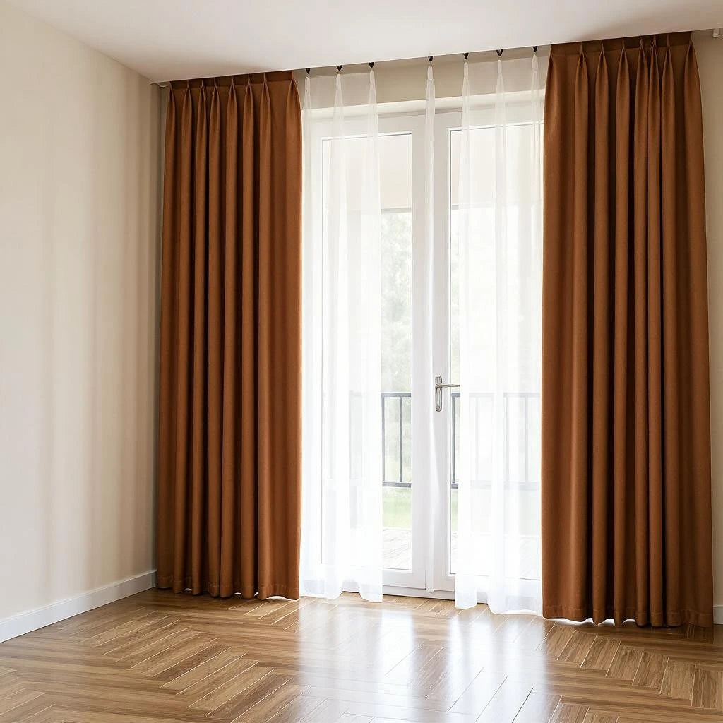 Premium Kenia Linen Blackout Curtains - Solid Color Custom Window Treatments for Bedroom & Living Room - Light Blocking Thermal Insulated Drapes for Better Sleep & Energy Efficiency