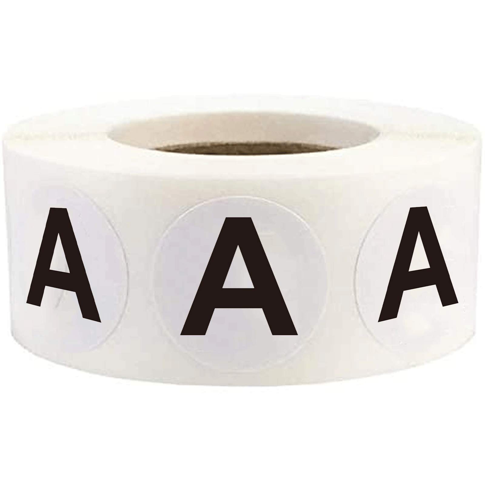 1 Inch Round Letter A Inventory Labels - 500 Adhesive Circle Dot Stickers for Capital Letter R Organization | Perfect for Office Supplies, Warehouse Management & Retail Price Tagging