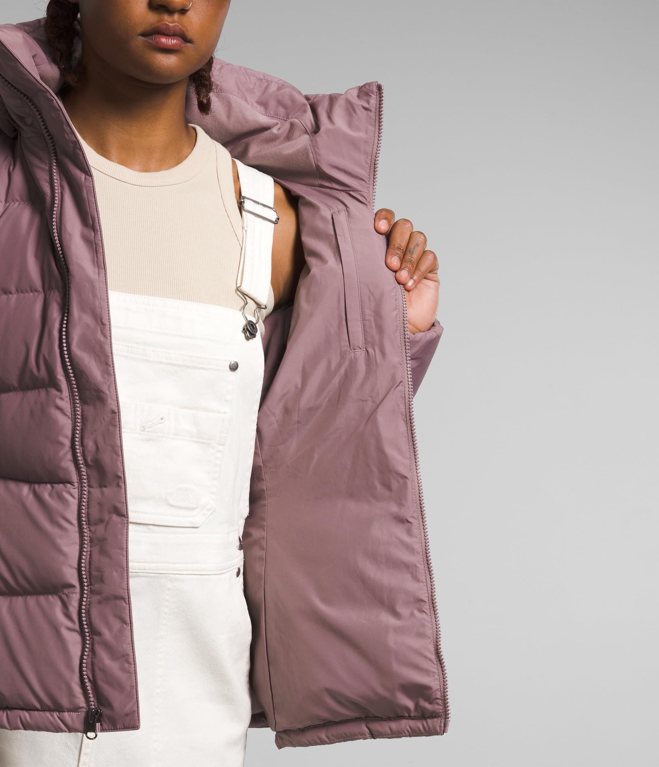 The North Face Women's Metropolis Insulated Winter Jacket - Warm Waterproof Puffer Coat, Fawn Grey, Size Small - Perfect for Hiking, Skiing & Cold Weather Outdoor Activities