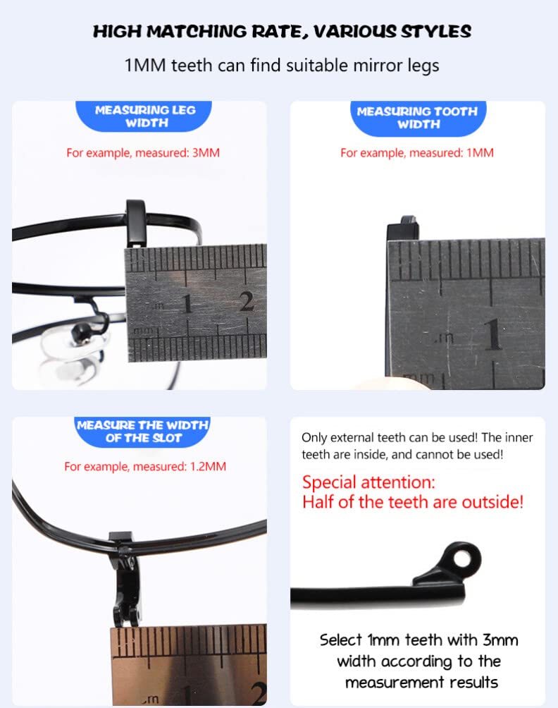 Holibanna Metal Glasses Arm Replacement - Sunglasses Frame Temples Repair Parts (Black) | Durable Eyeglass Accessories for Men & Women | Perfect for Broken Glasses Repair & DIY Projects
