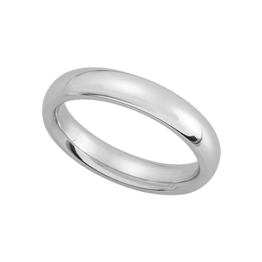 Platinum 4mm Comfort Fit Wedding Band for Men & Women