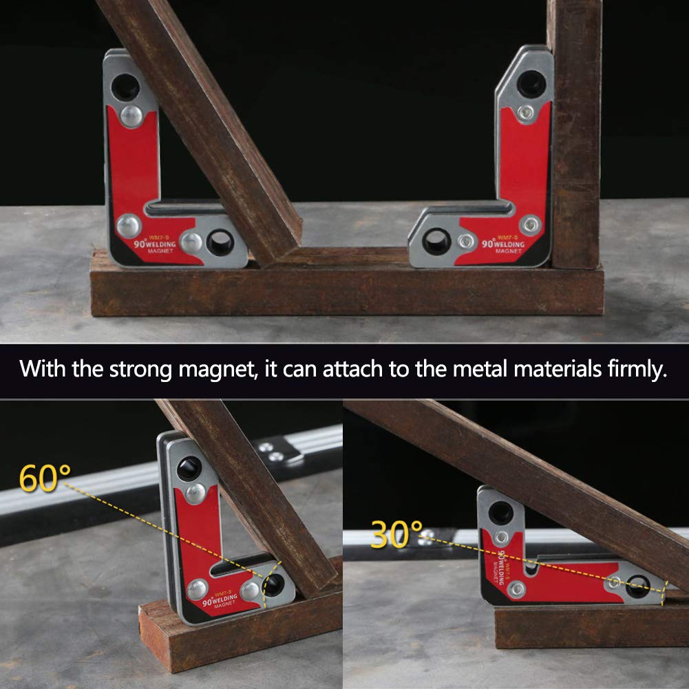 2-Pack Magnetic Welding Clamps - 30/60/90 Degree Adjustable Inside/Outside Angle Holder for Metal Fabrication - Perfect for Welding, DIY Projects & Auto Repair