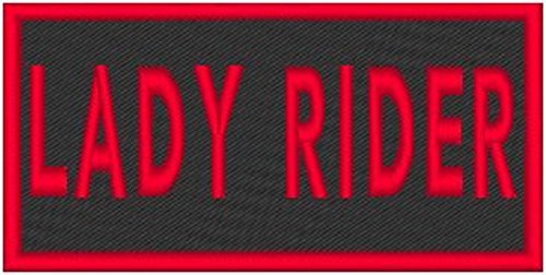 LADY RIDER Iron-on Patch for Biker Jackets - Red Merrow Border Emblem | Motorcycle Club Patches for Denim, Leather & Vest Customization | Perfect for Biker Gangs, Motorcycle Riders & DIY Enthusiasts