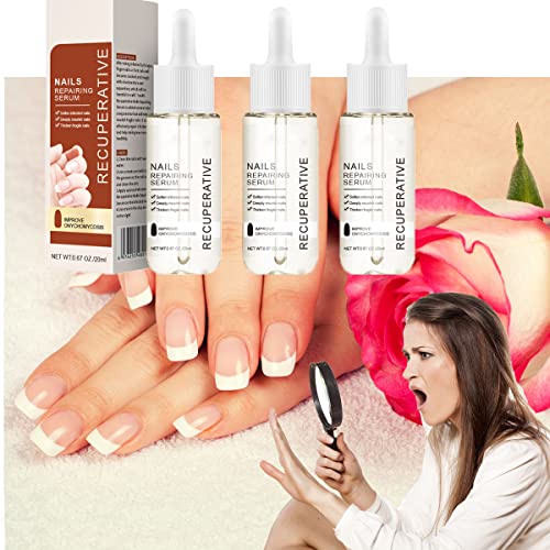 7 Days Nail Growth & Strengthening Serum - Fast Acting Nail Repair Essence & Cuticle Oil - Promotes Stronger, Healthier Nails in 1 Week - 3PC Set for At-Home Nail Care & Salon Quality Results - Perfect for Brittle Nails, Nail Biting Recovery & Professional Manicures