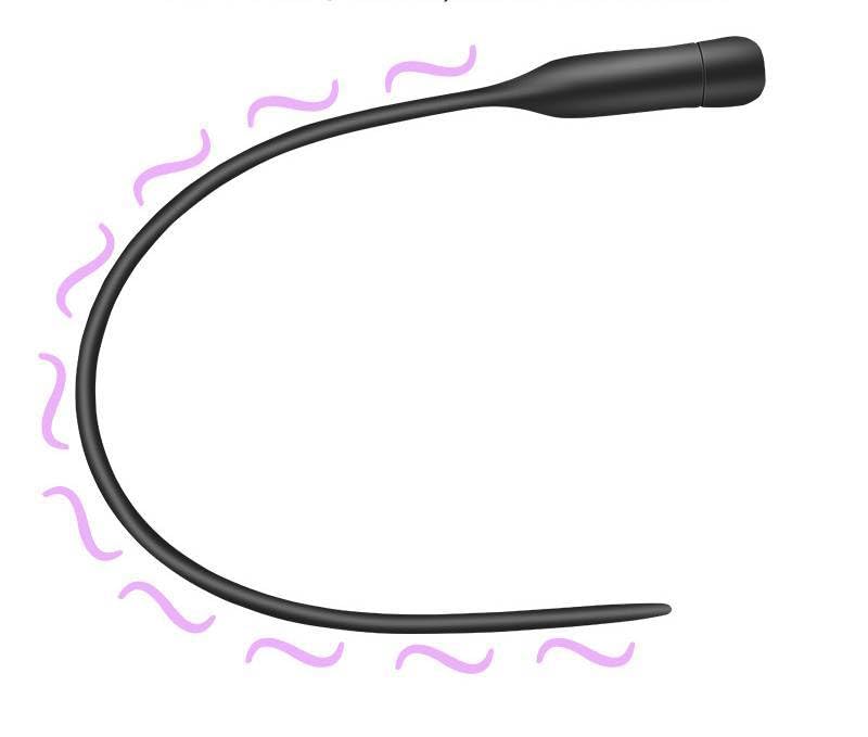Vibrating Urethral Sound Silicone Dilator - Smooth Sperm Plug Stimulator for Men | Urethral Massager Sex Toy for Solo Play & Couples Exploration