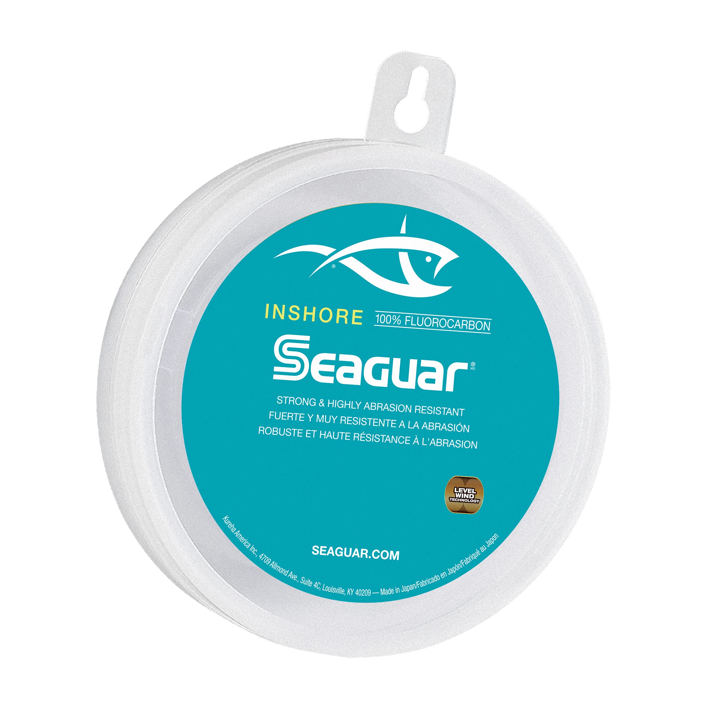 Seaguar Inshore 100% Fluorocarbon Fishing Leader Line - Saltwater & Freshwater Use for Shore, Flat, Kayak Fishing (Multiple Sizes) - Ideal for Bass, Trout, Redfish & Inshore Species