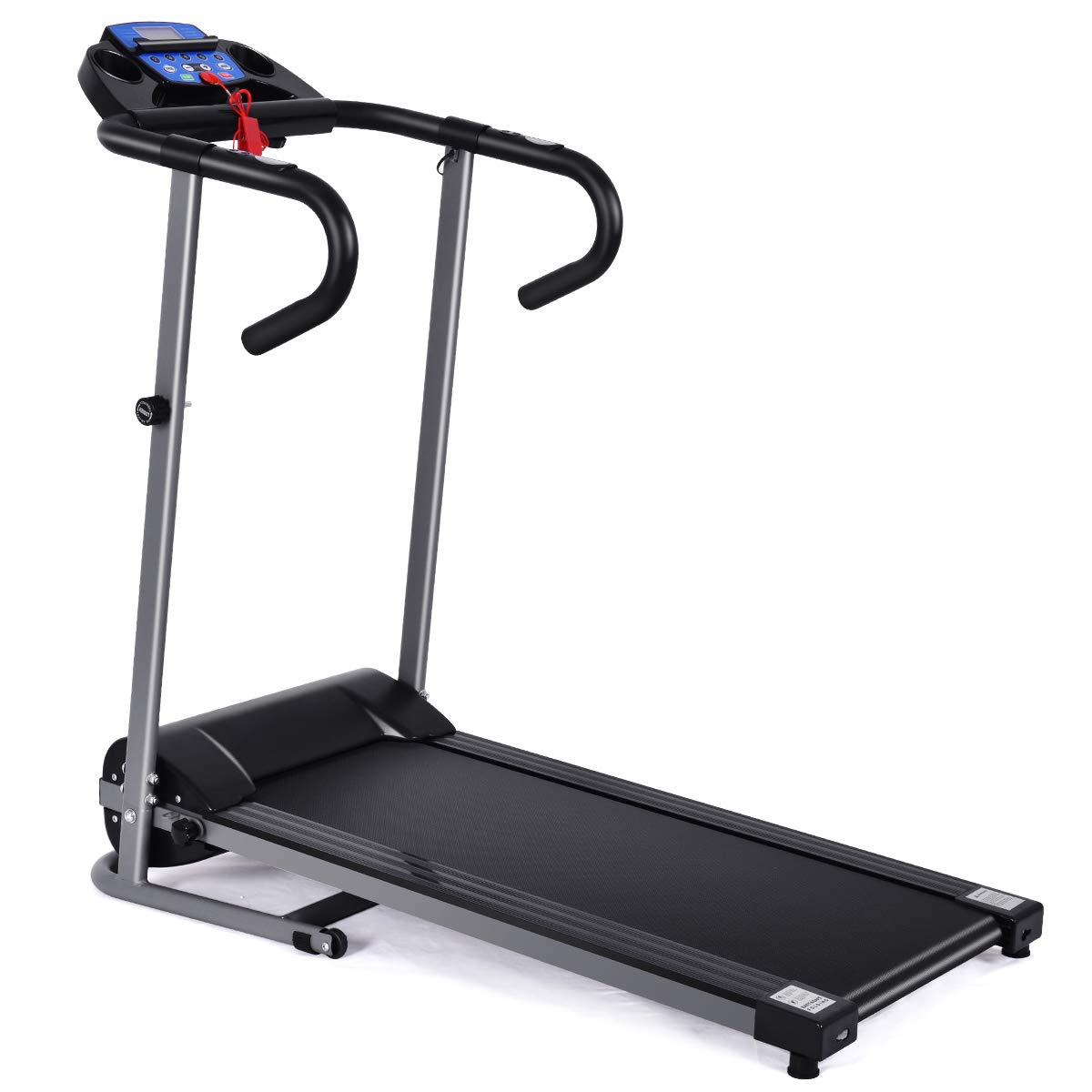 GYMAX Folding Electric Treadmill - Motorized Running & Jogging Machine with LCD Display, Device Holder - Heavy Duty Home Treadmill for Walking, Running & Cardio Workouts - Perfect for Home Gym, Small Spaces & Apartment Fitness