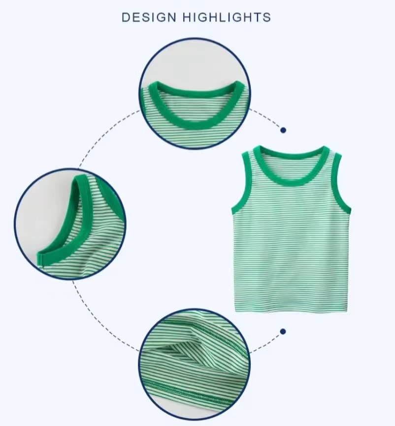 3-Pack Boys' Sleeveless Tank Tops for Toddlers - Soft Cotton Summer Outfits for Playtime & Beach Activities