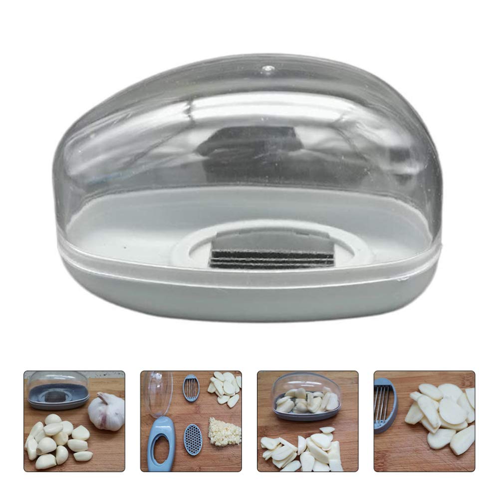 Hemoton Stainless Steel Garlic Press - Heavy Duty Garlic Mincer & Crusher for Kitchen - Easy Clean Garlic Grinder for Cooking, Salad, Pasta & More - Perfect Kitchen Gadget & Household Food Processor