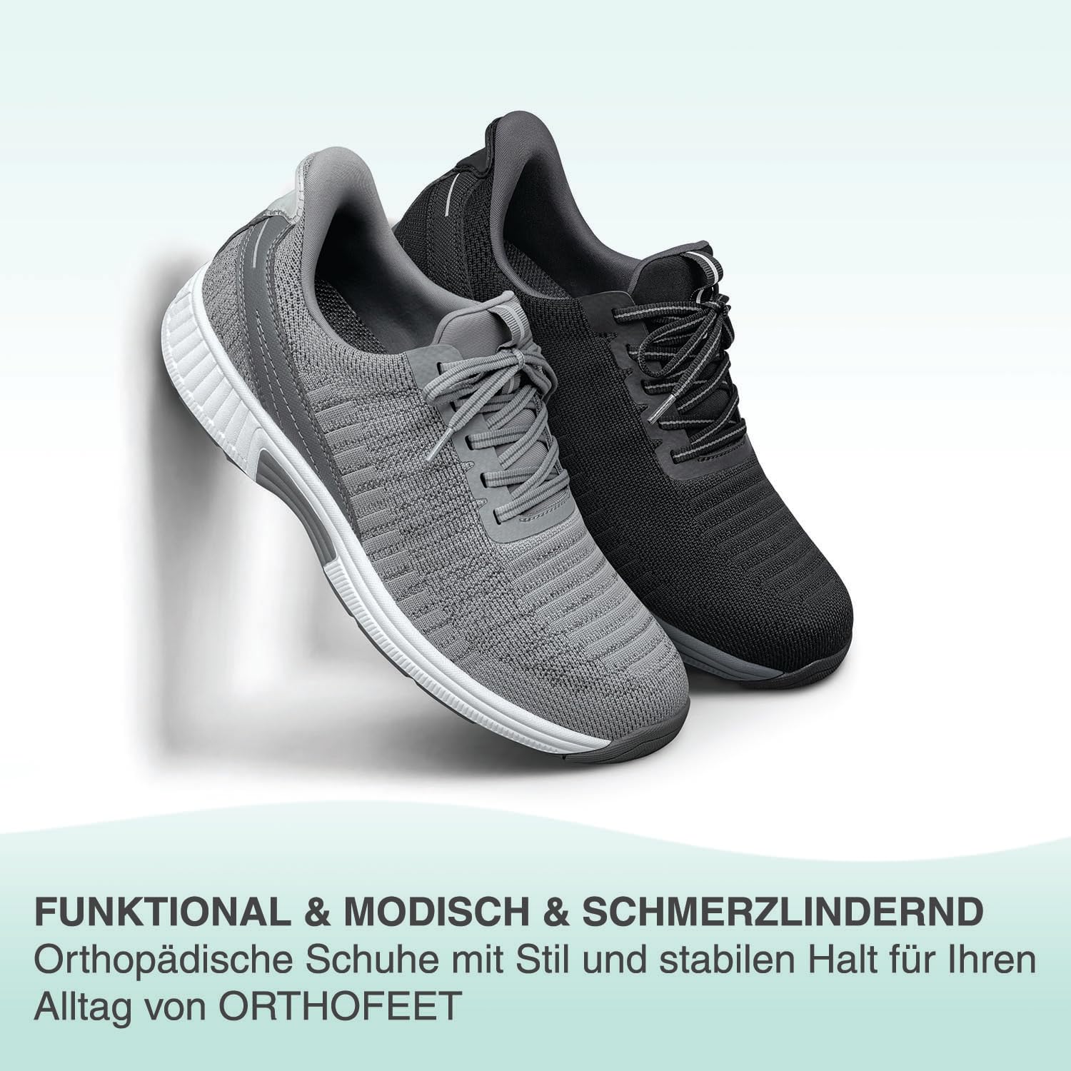 Orthofeet Men's Hands-Free Slip-On Sneakers - Orthopedic Support Knit Shoes for Plantar Fasciitis & Foot Pain Relief - Perfect for Walking, Travel & Everyday Comfort