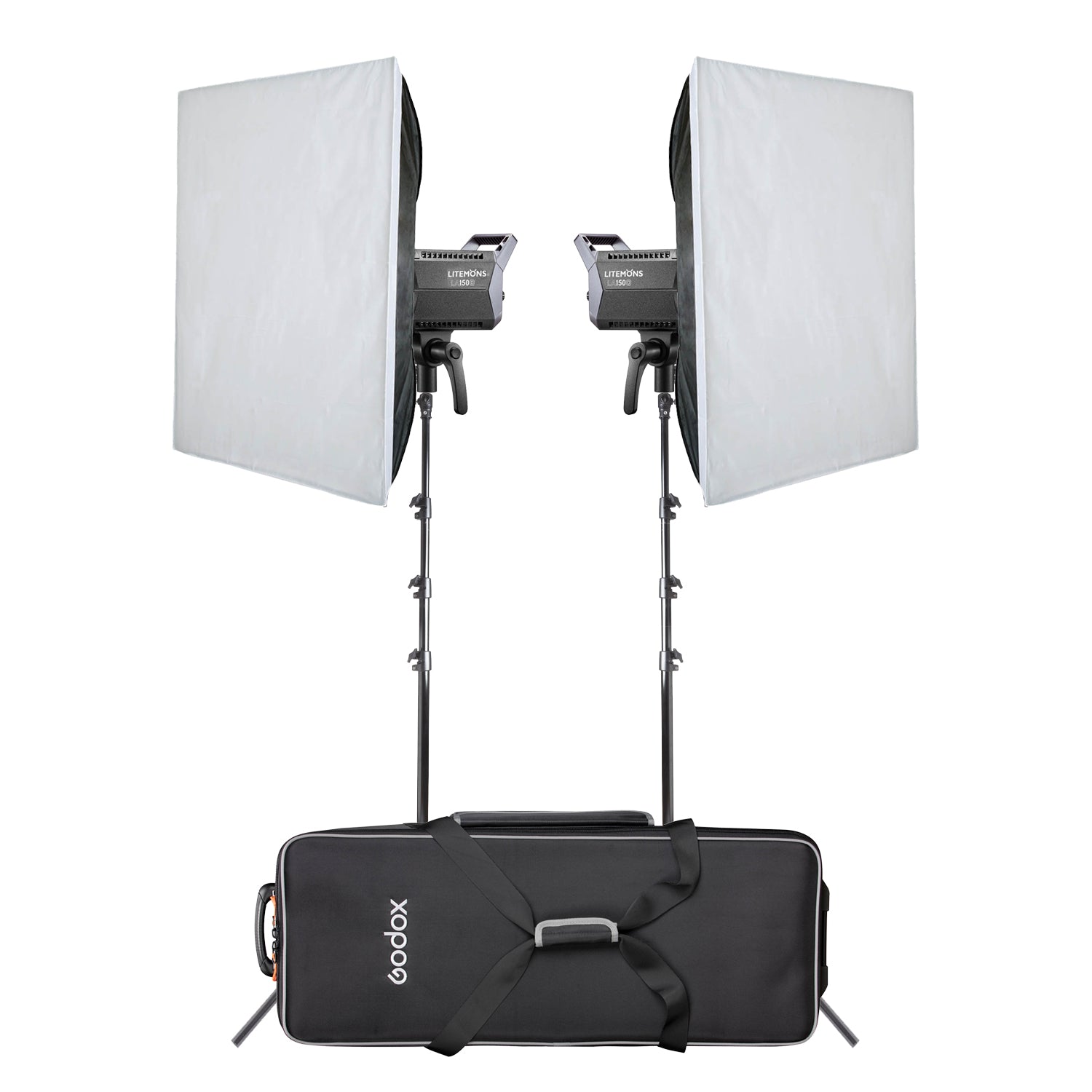 Godox LA150D Twin Softbox Lighting Kit - Professional Continuous LED Light with Diffusers for Photography & Video Studio - Perfect for Portraits, Product Shoots, and YouTube Content Creation