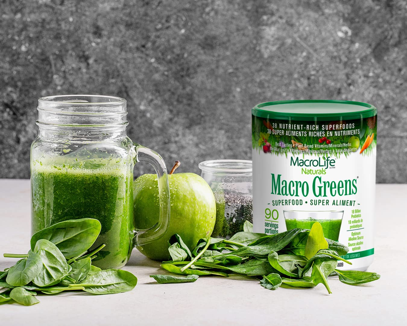 MacroLife Naturals Macro Greens Powder - 38 Superfoods with Probiotics, Antioxidants & Enzymes for Immunity, Energy & Detox - Vegan, Non-GMO, Gluten-Free, Dairy-Free - 30oz (90 Servings) - Perfect for Daily Wellness, Post-Workout Recovery & Immune Support