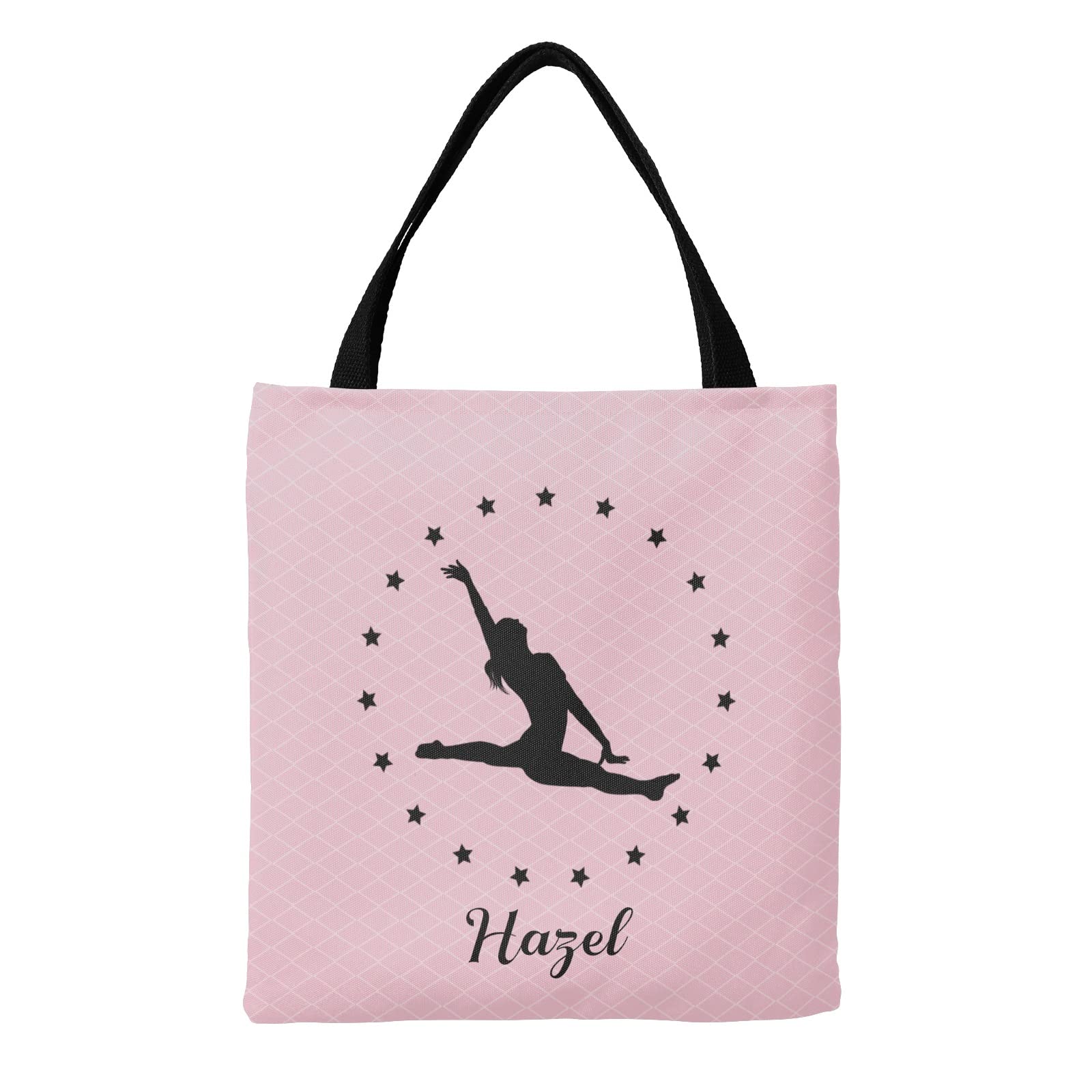 Personalized Gymnastic Canvas Tote Bags for Kids & Girls - Reusable Shopping, Travel & School Handbag Gift | Perfect for Dance Practice, Sports Events & Daily Use