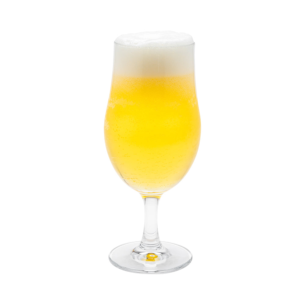 Premium 18 oz Pilsner Beer Glasses with Stem - Set of 12 (3.5