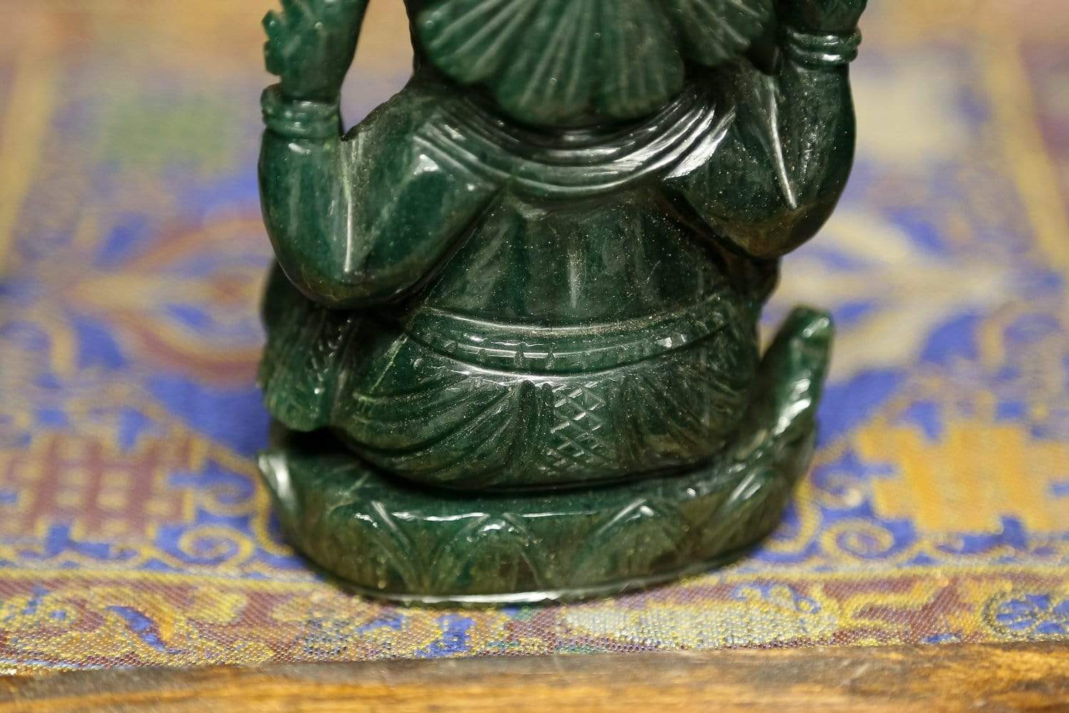 Green Aventurine Ganesh Statue - Handcrafted Hindu God Figurine for Home Decor, Meditation & Spiritual Blessings | Perfect for Yoga Studios, Altars & Gift Giving