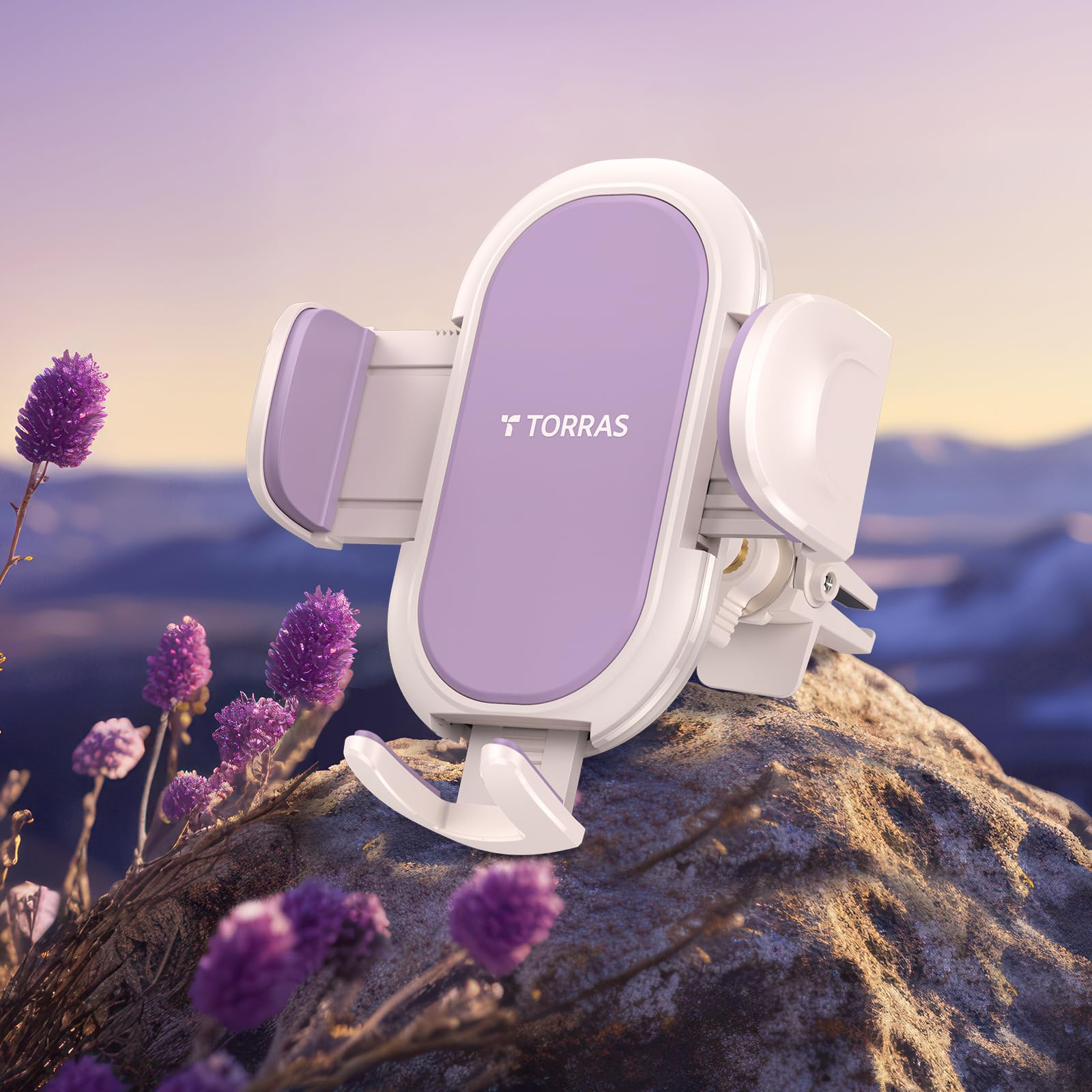TORRAS Pink Car Phone Holder for Women - Universal Dashboard, Vent & Windshield Mount - Compatible with iPhone 16/15/14/13/12/11 Pro Max & Samsung Galaxy S24 Ultra - Secure Grip for Thick Cases & Large Phones - Perfect for Commuting, Road Trips & GPS Navigation