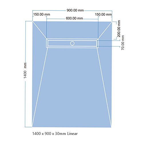 Nassboards Linear Wetroom Shower Tray & Aqua Kit - Waterproof & Watertight Design with Drain, Sealing Tape, Grate & XPS Base - Easy Installation Guide - Perfect for Modern Bathrooms & Spa-Like Showers