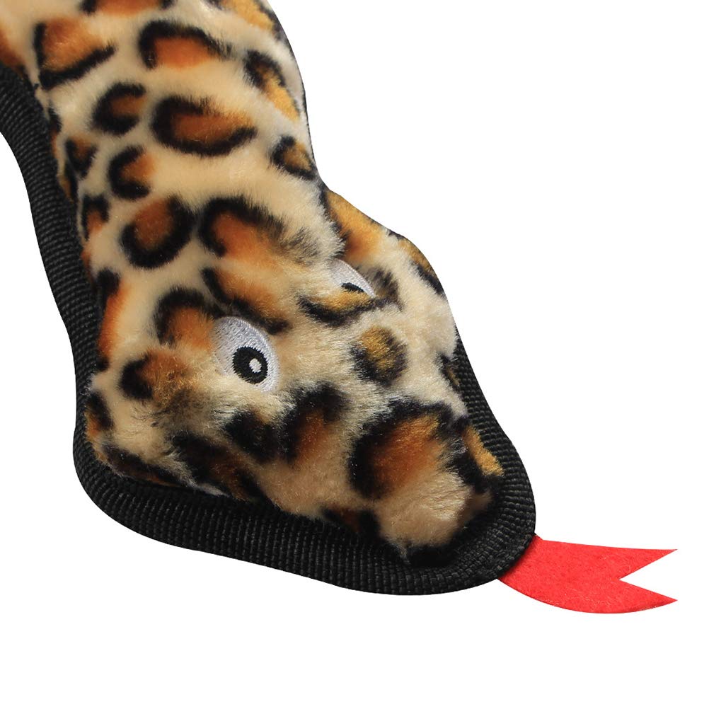POPETPOP Plush Dog Toys - Long Chew Toy with Leopard Print & Squeaky Biting Sound, Soft Creative Cute Pet Supplies for Small Medium Large Dogs - Perfect for Playtime, Training & Teething Relief