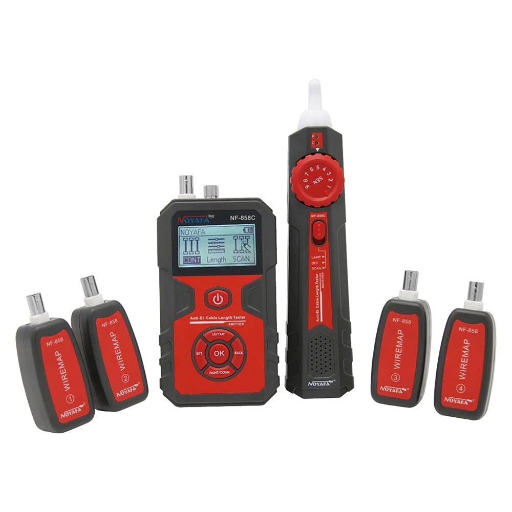 NF-858C Professional Cable Line Locator - RJ11/RJ45/BNC Portable Wire Tester with Length Measurement | Perfect for Network Installation, Telecom Repair & Home Wiring Projects