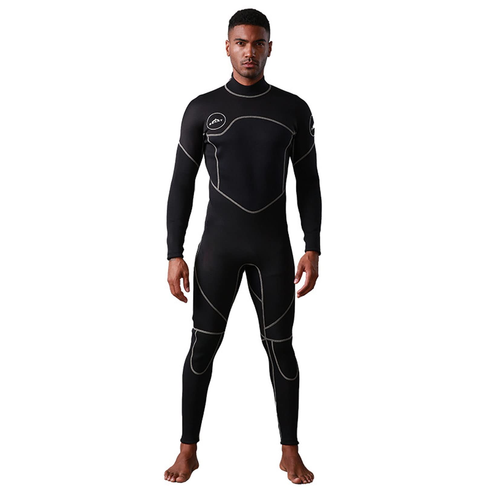 **3MM Ultra Stretch Neoprene Men's Wetsuit - Full Body Back Zip Diving Suit for Scuba Diving, Snorkeling, Surfing & Swimming | Warm & Flexible for Cold Water Adventures**