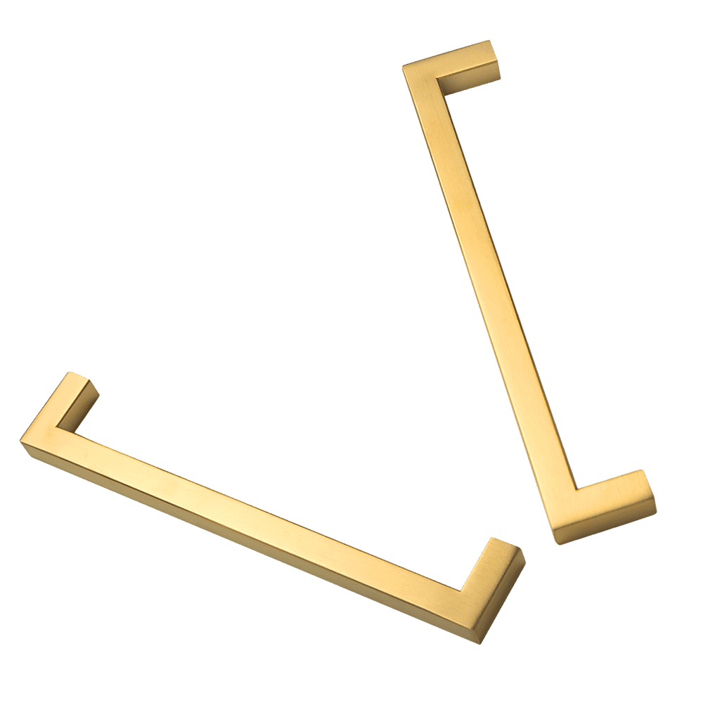 15 Pack Brushed Brass Drawer Pulls - 192mm Kitchen Cabinet Handles with Gold Finish for Modern Cabinets & Furniture (Bedroom, Bathroom, Office)