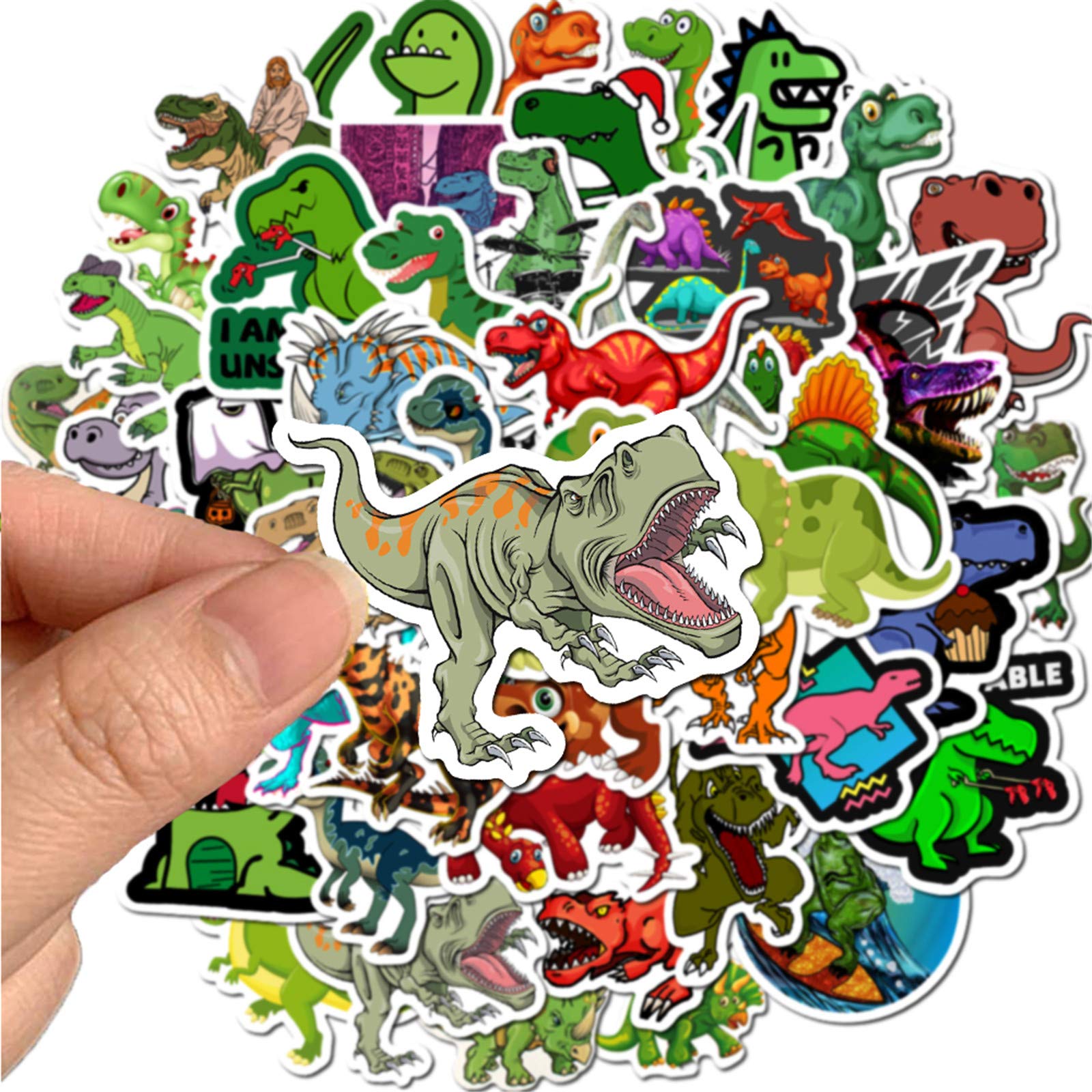 Dinosaur Stickers for Water Bottles & Laptop - Cute VSCO Vinyl Decals, Waterproof Kids Stickers for Girls - Perfect for School Supplies, DIY Crafts & Room Decor