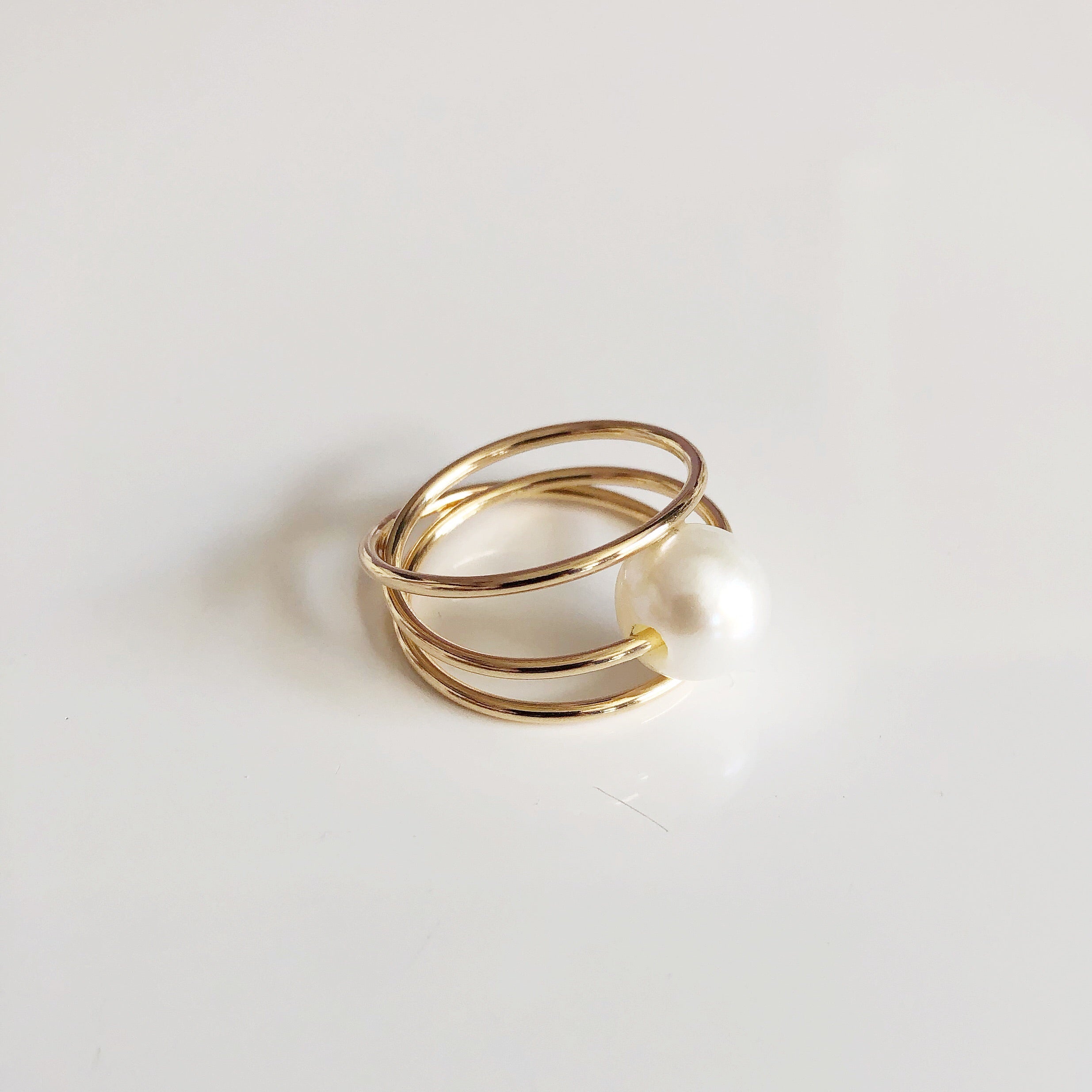 LOELA White Pearl Ring (R188) - Elegant Jewelry for Women, Perfect for Weddings, Parties & Gifts