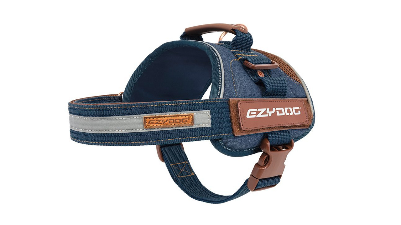 EzyDog Convert Denim Dog Harness - X-Large Size for Medium to Large Dogs | Durable, Adjustable & Comfortable for Walking, Hiking & Outdoor Adventures