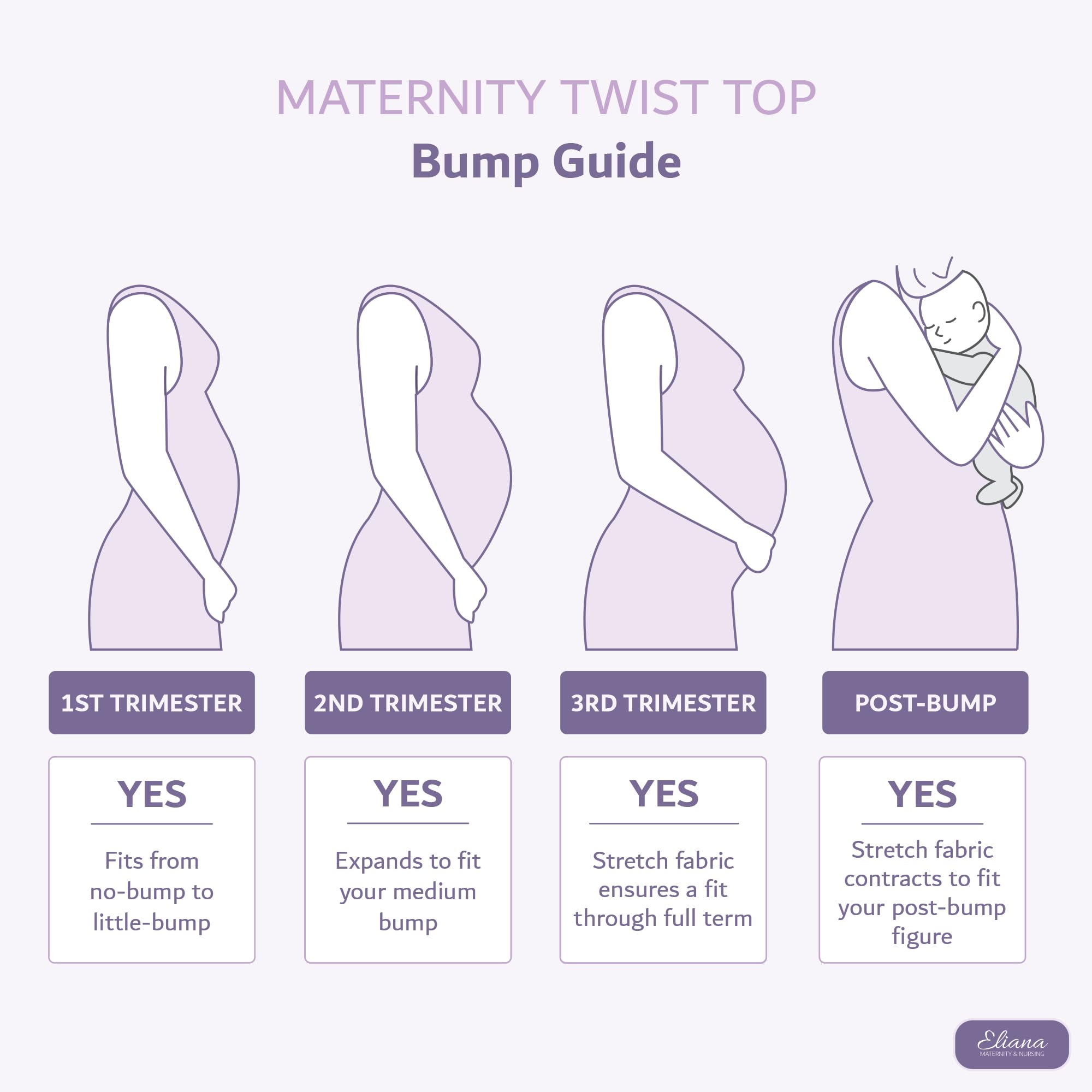 Ultra-Soft Lightweight Stretch Long Sleeve Maternity Shirt with Round Hem - Brushed Knit Maternity Sweater for Pregnant Women | Comfortable Nursing Top for Work, Casual & Pregnancy Photos