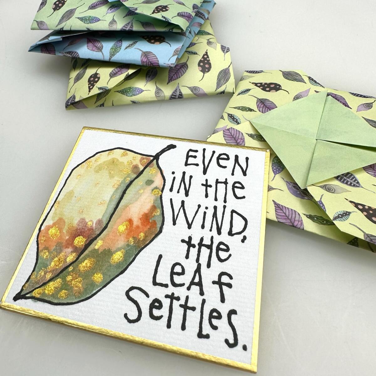 Watercolor Leaves Origami Paper (4533) - Premium Handmade Craft Paper for Scrapbooking, Card Making & DIY Art Projects