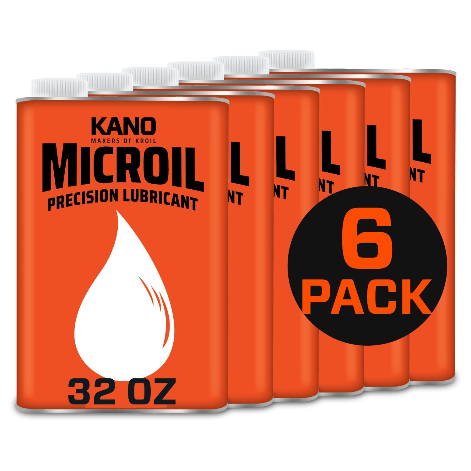 Kroil Microil Precision Lubricant - 1 Quart Can (Case of 6) | Multipurpose Drip Oil for Bearings, Firearms, Hinges, Chains & Small Mechanisms | Long-Lasting Instrument Lubrication | Ideal for Industrial, Automotive & Home Maintenance (AZMC161C6)