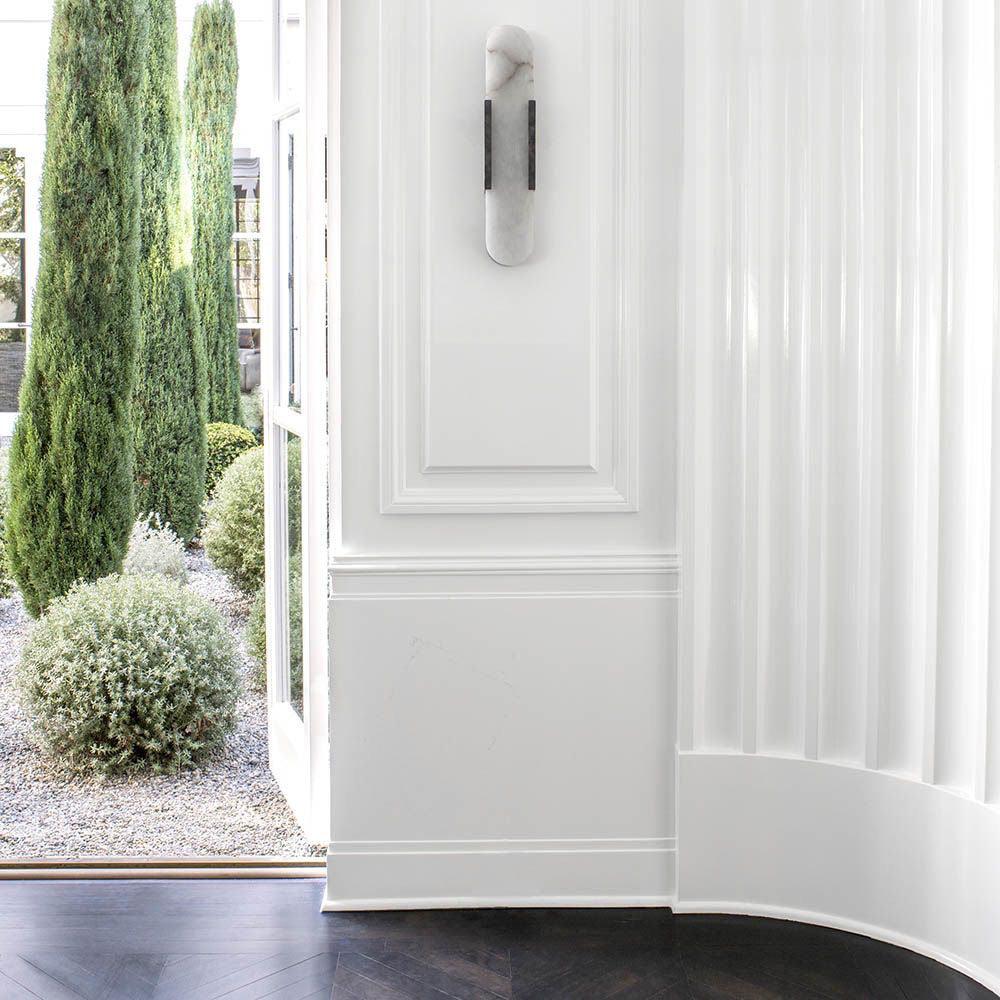 Melange Elongated Alabaster Wall Lamp - Modern Minimalist Sconce Lighting for Bedroom, Living Room & Hallway
