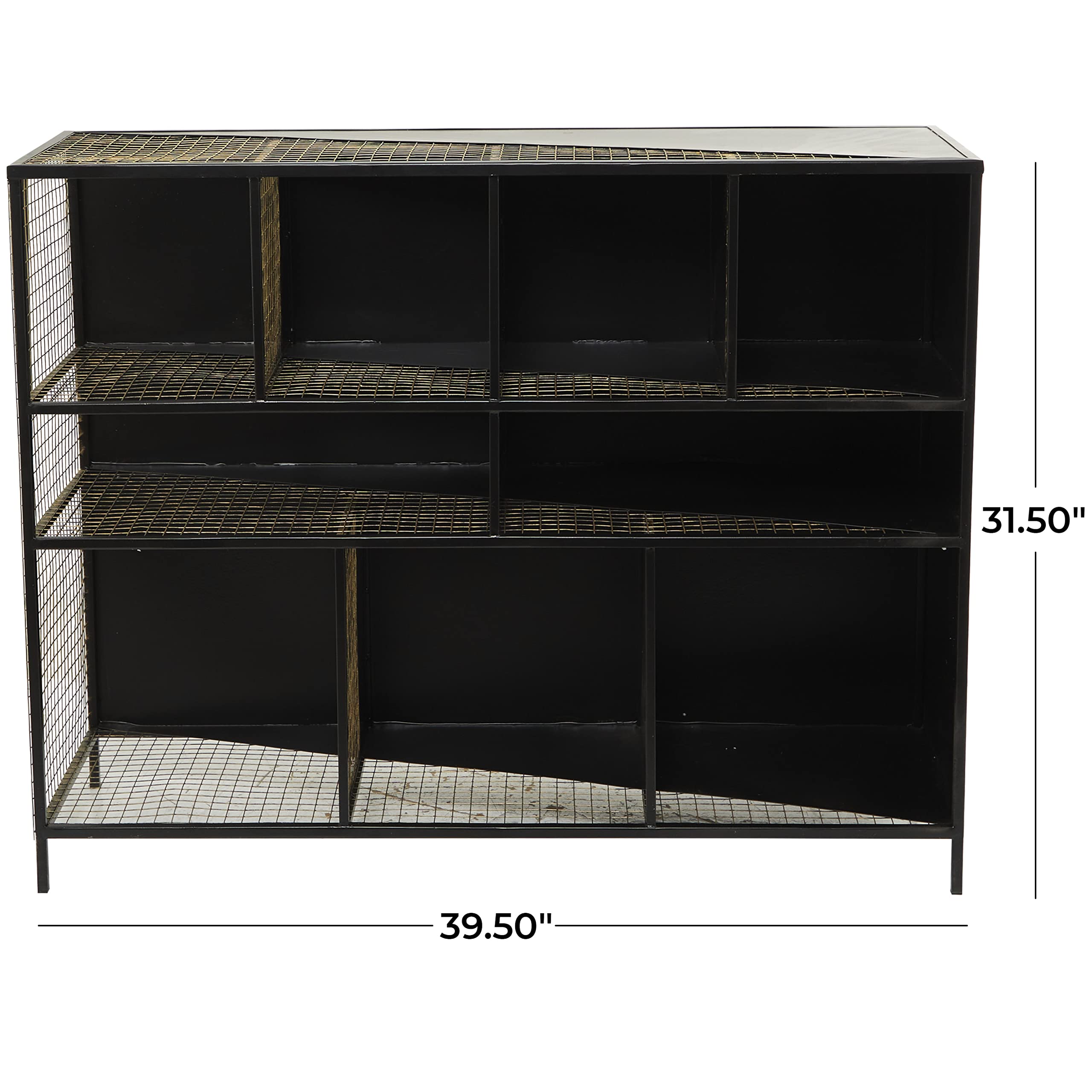 Deco 79 Modern Black Console Table for Entryway - Large Size Hallway Sofa Table with Storage Shelf for Living Room, Bedroom & Office Decor