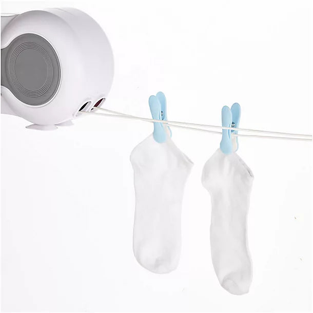 Skomer 30m Retractable Clothesline - Outdoor & Indoor Drying Rack for Laundry, Camping, RV, Travel, and Small Spaces