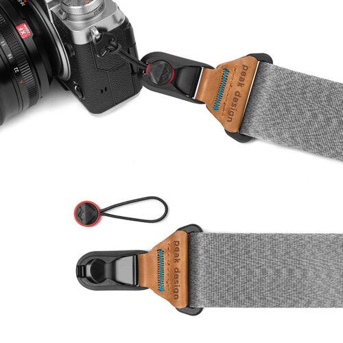 Peak Design Slide Camera Strap (2017) - Ash Gray - Comfortable & Adjustable for DSLR & Mirrorless Cameras - Perfect for Travel, Hiking & Photography Enthusiasts