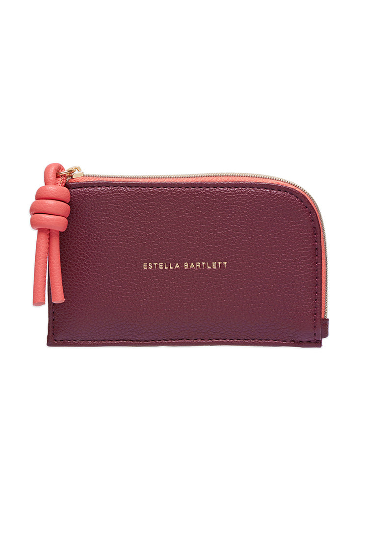 Elegant Burgundy Knot Card Holder Wallet EBP6254 - Perfect for Parties, Weddings & Everyday Use