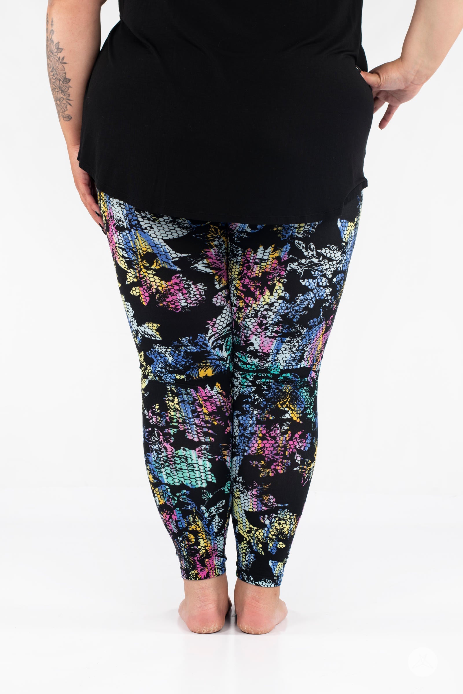 Floral Print High Waist Yoga Leggings for Women - Stretchy Comfortable Workout Pants for Running, Gym & Lounge Wear