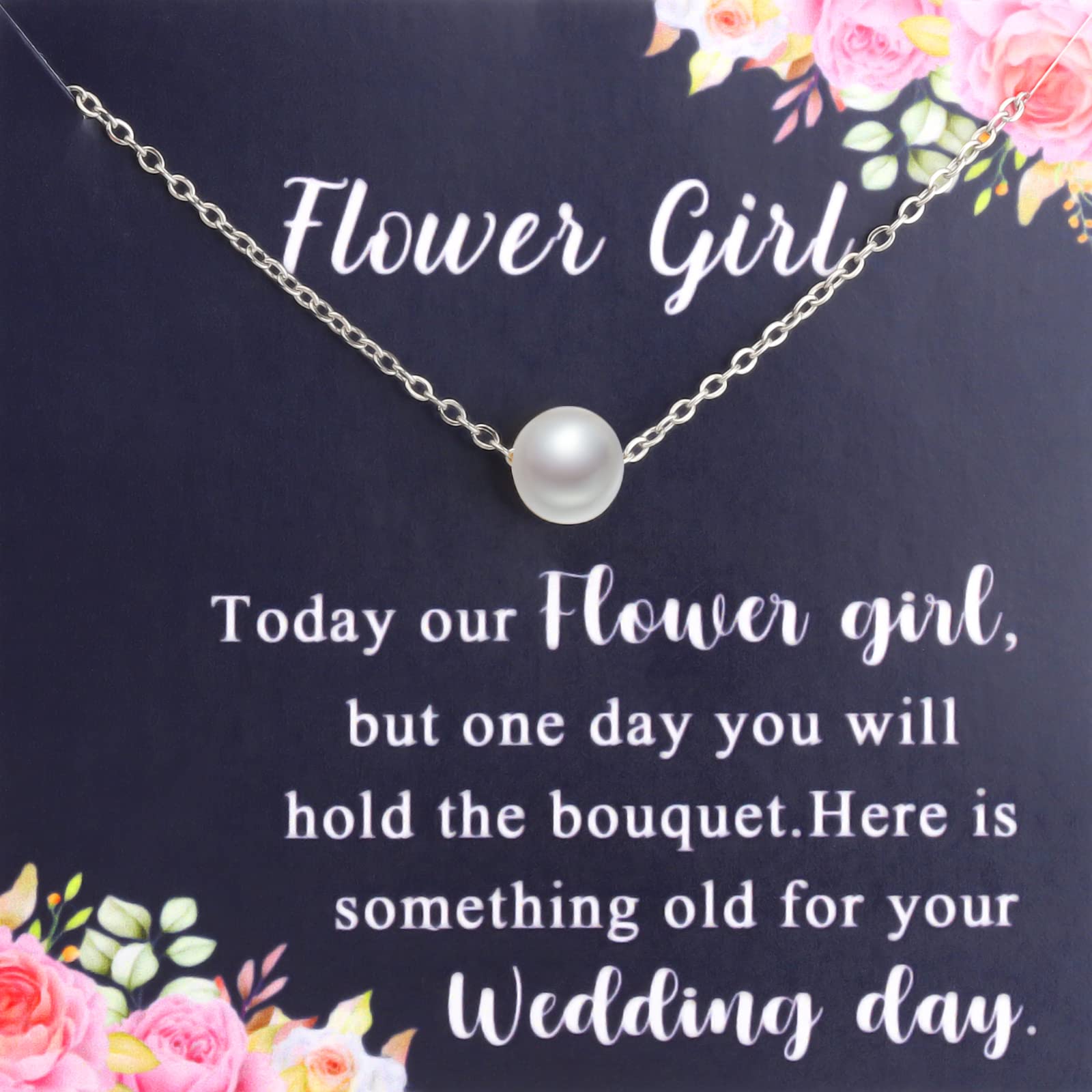 WUSUANED Pearl Necklace for Women - Elegant Bridesmaid Gift, Wedding Party Jewelry, Bridal Proposal Gift - Perfect for Weddings, Anniversaries & Special Occasions